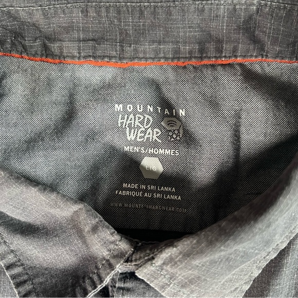 Mountain Hardwear Men’s Kotter Short Sleeve Button Shirt Gray Size Large Hiking - Picture 4 of 7